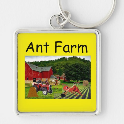 Ant Farm who let the Ants out smaller Keychain