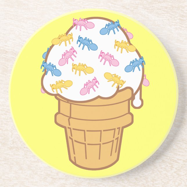 Ant Ice Cream Drink Coaster (Front)