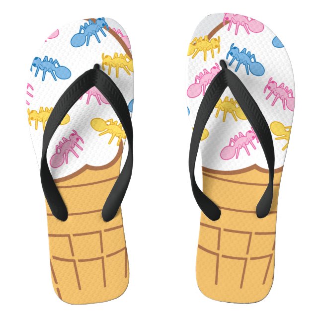 Ant Ice Cream Flip Flops (Footbed)
