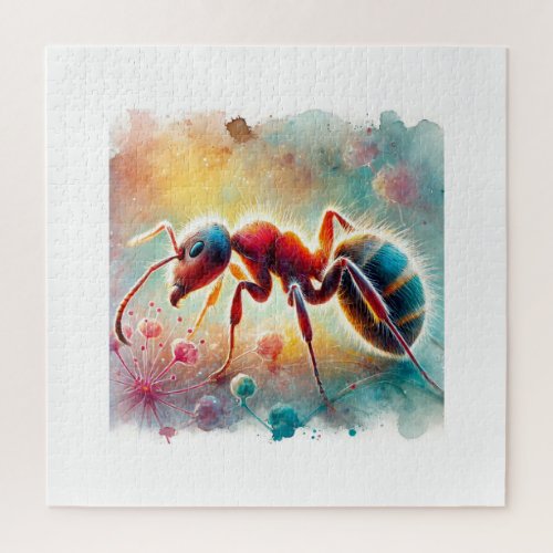 Ant in Watercolor Art 170624AREF125 _ Watercolor Jigsaw Puzzle