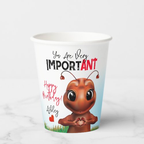 Ant Inspirational Sign Language Birthday Paper Cups