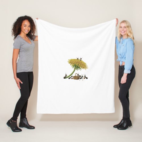  Ant_ique Picnic Fleece Blanket