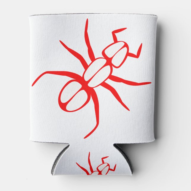 Ant Legs Antennas Red Can Cooler (Front)