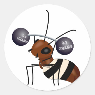Ant lifting classic round sticker