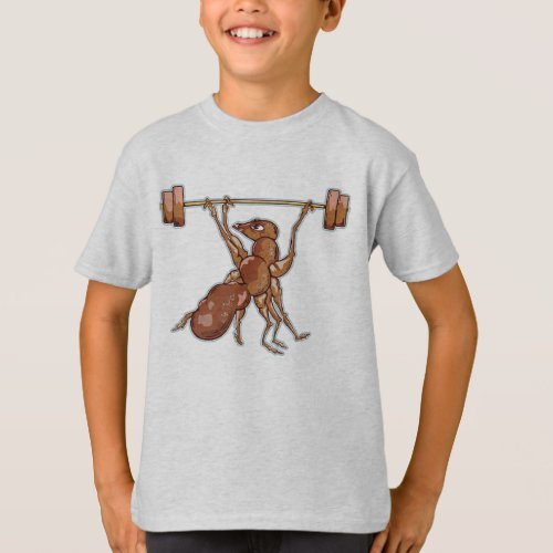 Ant lifting weights T_Shirt