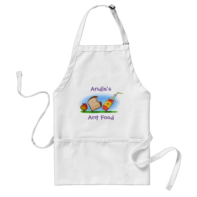 Ant picinic humor cartoon illustration adult apron (Front)
