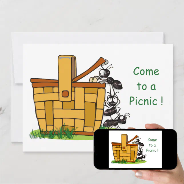 Ant Picnic Basket Invitation Zazzle