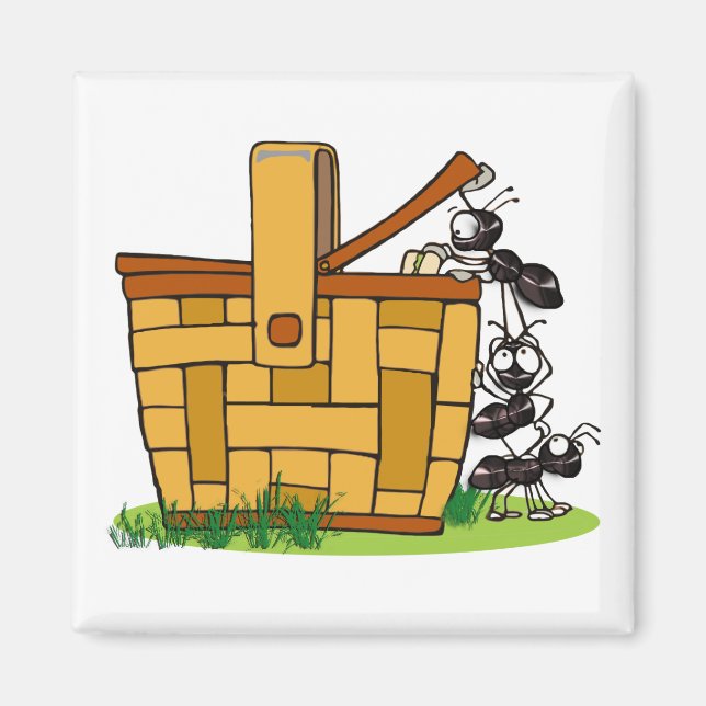 Ant Picnic Basket Magnet (Front)