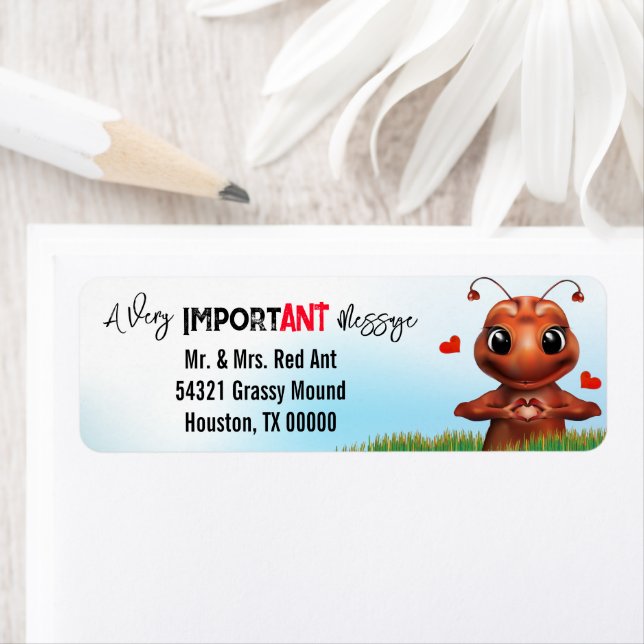 Ant Sign Language Address Label (Insitu)