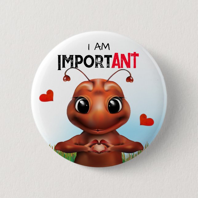 Ant Sign Language Button (Front)