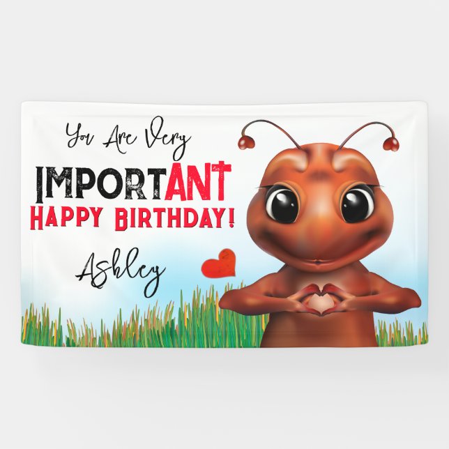 Ant Sign Language Kids Birthday (Horizontal)