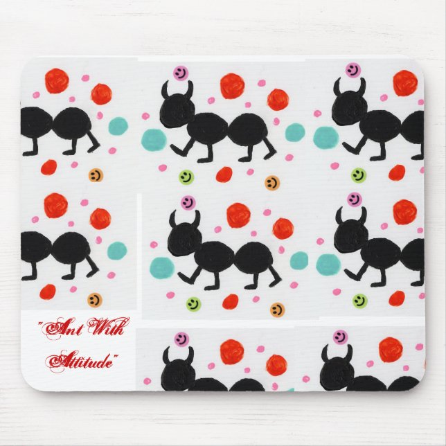Ant With Attitude Mouse Pad (Front)