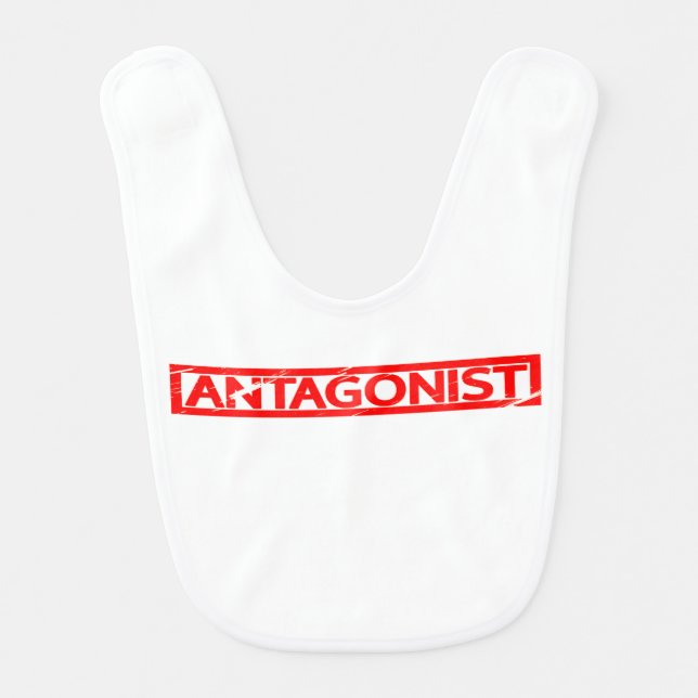 Antagonist Stamp Baby Bib (Front)