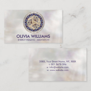 Antahkarana in Flower of Life - Pearl and Amethyst Business Card