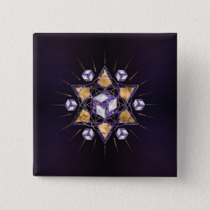 Antahkarana in in Sacred Geometry Ornament Button