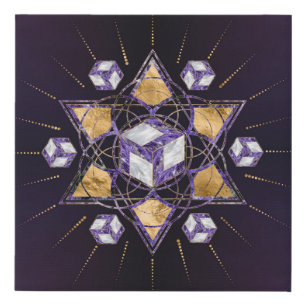 Antahkarana in in Sacred Geometry Ornament Faux Canvas Print
