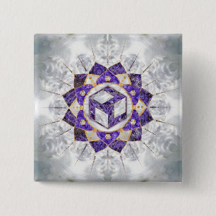 Antahkarana in Lotus Mandala- Amethyst and Pearl Button
