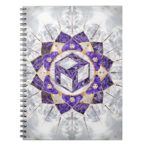 Antahkarana in Lotus Mandala_ Amethyst and Pearl Notebook