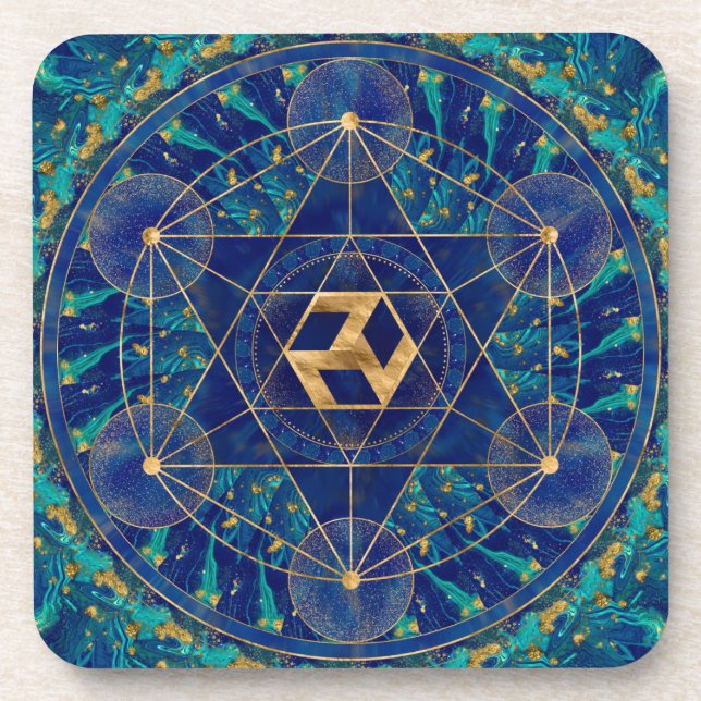 Antahkarana in Sacred Geometry Ornament Beverage Coaster (Front)