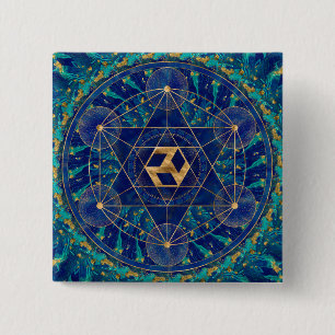 Antahkarana in Sacred Geometry Ornament Button