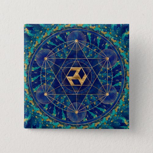 Antahkarana in Sacred Geometry Ornament Button