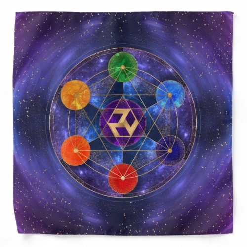 Antahkarana in Sacred Geometry Ornament _ Nebula Bandana