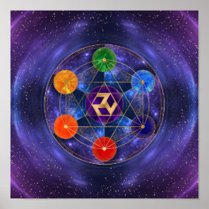 Antahkarana in Sacred Geometry Ornament - Nebula Poster