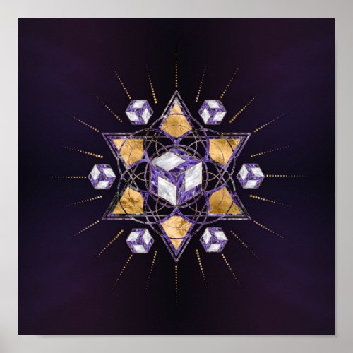 Antahkarana in Sacred Geometry Ornament Poster