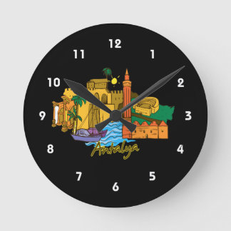 antalya travel vacation image.png round clock