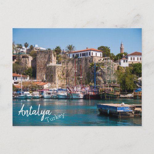 Antalya Turkey Old City Marina Postcard