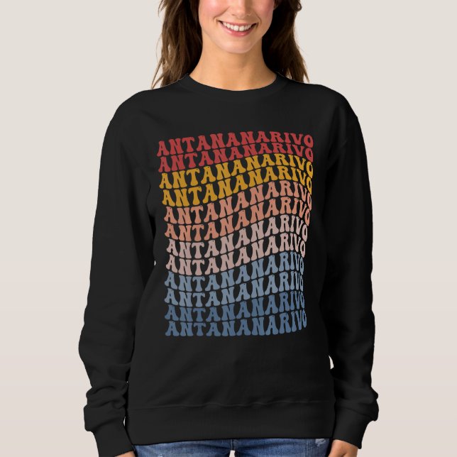 Antananarivo City Groovy Retro Sweatshirt (Front)