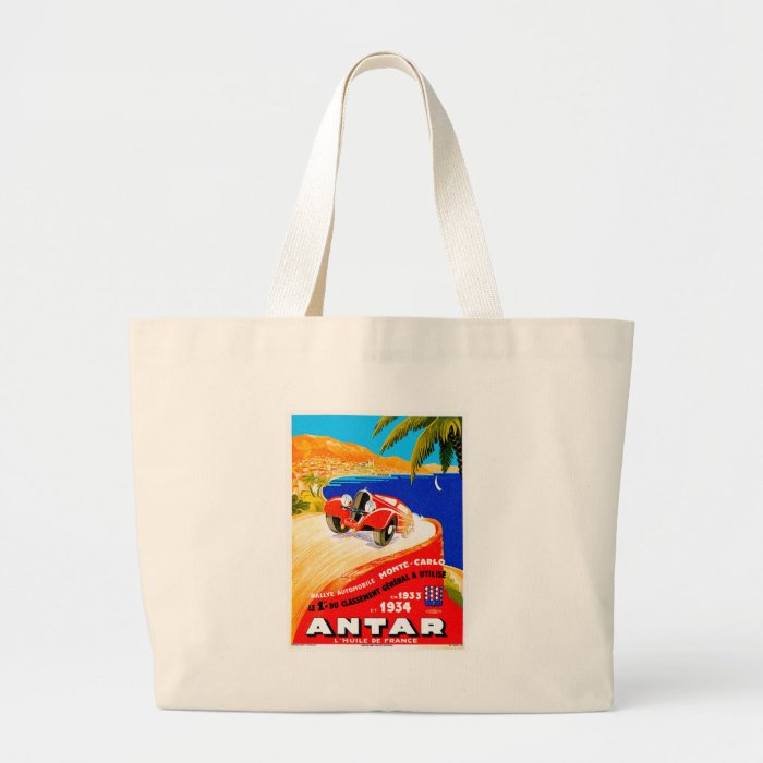 Antar Gas ~ Vintage Auto Road Race Ad Bag