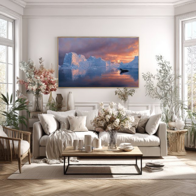 Antarctic Ember: Seal's Sunset Respite Poster (Creator Uploaded)