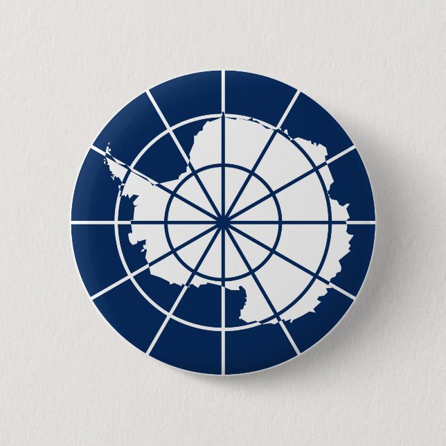 Antarctic flag symbol badge button (Front)