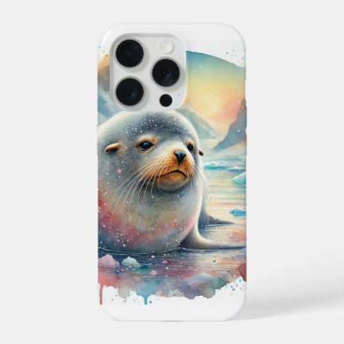 Antarctic Fur Seal 040724AREF127 _ Watercolor iPhone 15 Pro Case