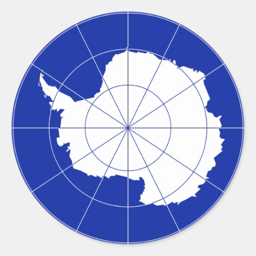 Antarctic Treaty Flag Antarctica Classic Round Sticker