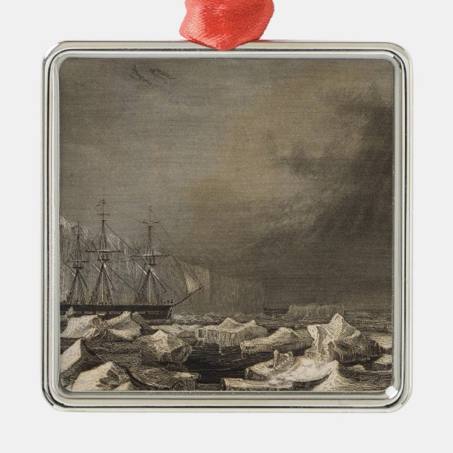 Antarctica 3 metal ornament (Front)