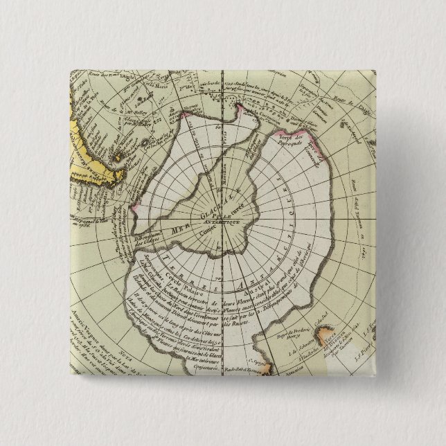 Antarctica 4 pinback button (Front)