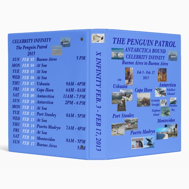 antarctica bound penguin patrol feb 2013 memories 3 ring binder (Background)