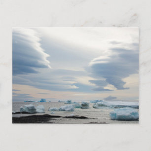 Antarctica. Brown Bluff. Lenticular clouds Postcard