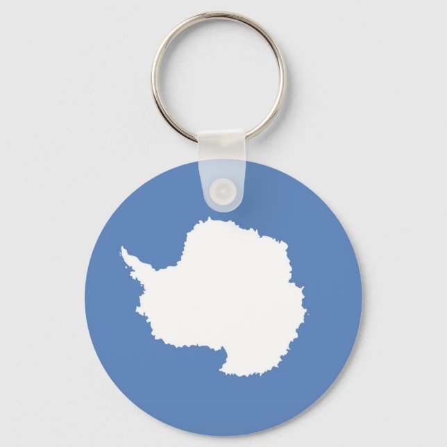 Antarctica continent flag symbol keychain (Front)