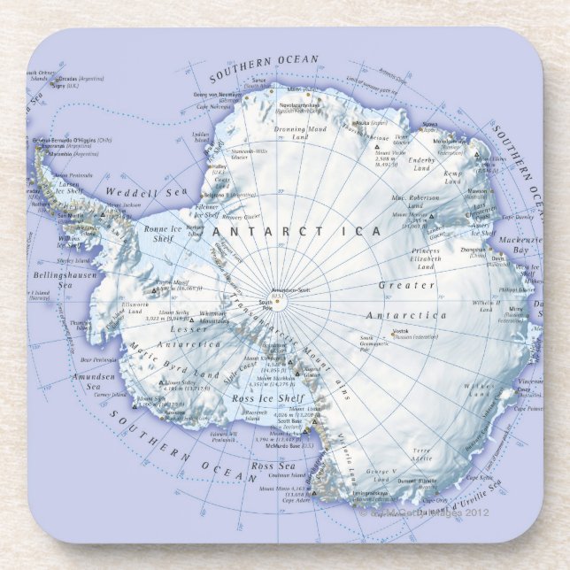 Antarctica Drink Coaster (Front)