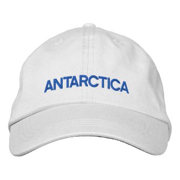 Antarctica Embroidered Hat by Azorean at Zazzle