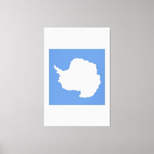 Antarctica Flag Emblem Canvas Print