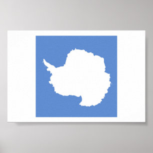 Antarctica Flag Emblem Poster