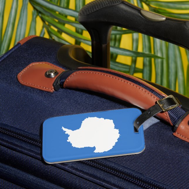 Antarctica Flag Luggage Tag (Front Insitu 3)