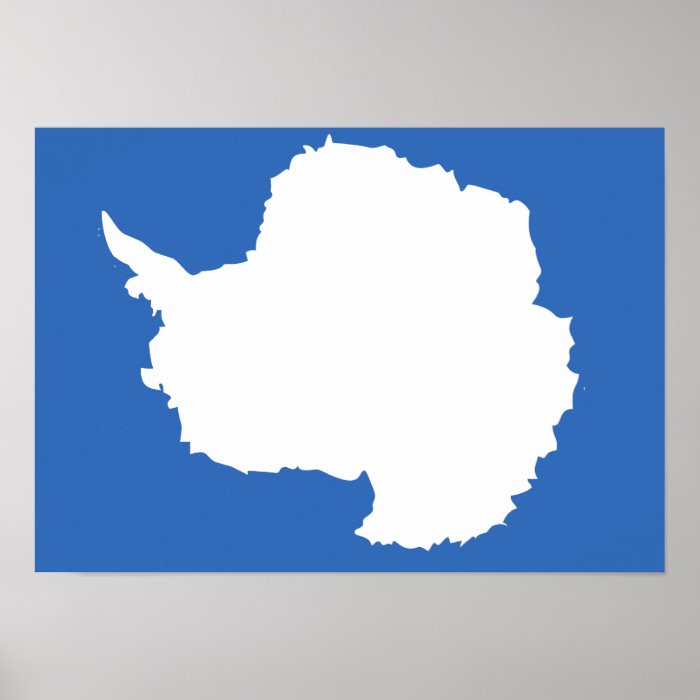 Antarctica Flag Poster