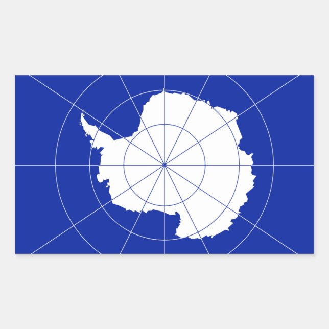 Antarctica Flag Sticker* Rectangular Sticker (Front)