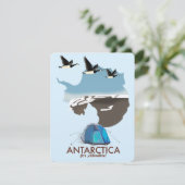 Antarctica For Adventure Travel poster map. (Standing Front)