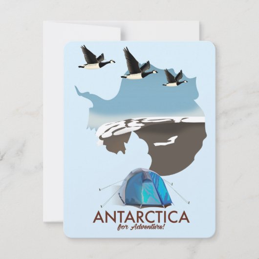 Antarctica For Adventure Travel poster map. (Front)